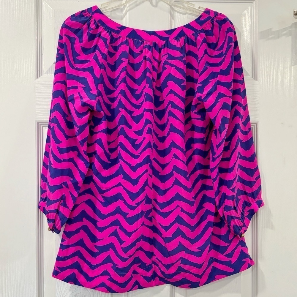 NWT Lilly Pulitzer Women's I Got Lucky Pop Pink Moxy Top Size Small - Picture 3 of 6